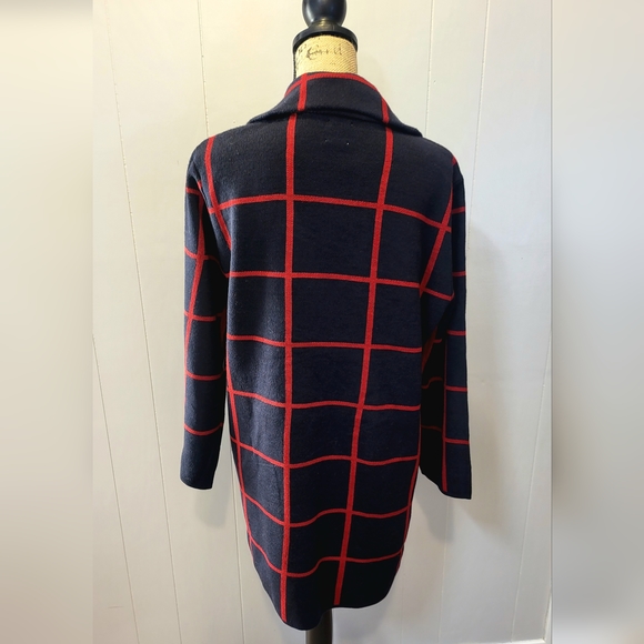 ANNE KLEIN MIDNIGHT AND FIRE RED SWEATER - Picture 3 of 6